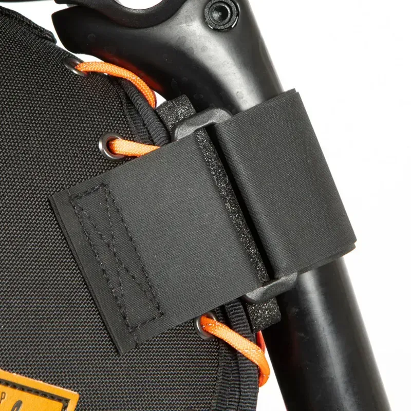 Restrap Bikepacking 18l Saddle Bag in Black/Orange-5