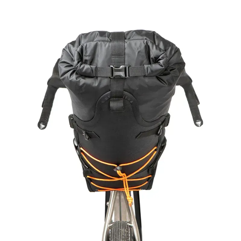 Restrap Bikepacking 18l Saddle Bag in Black/Orange-1