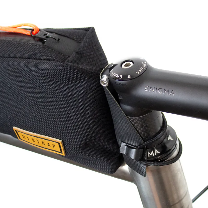 Restrap Bikepacking Bolt-On Top Tube Bag In Black-1
