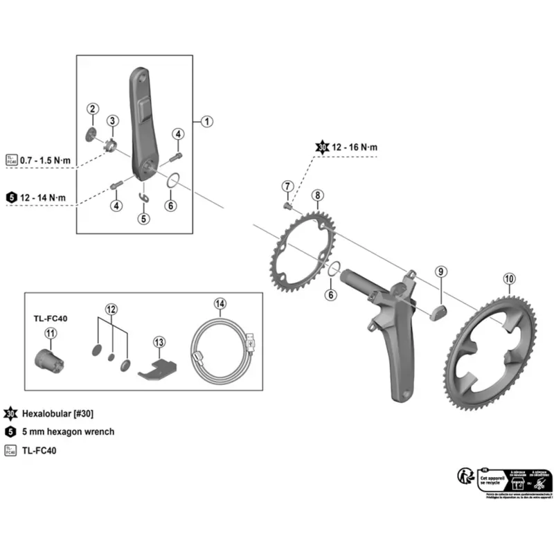 Shimano Spares FCR9100/8000 Inner Chainring Bolt 4-pack in Black-1