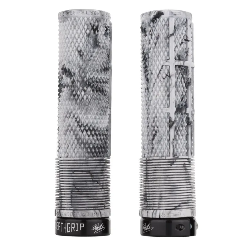 DMR DeathGrip Thick Flangeless Lock-On Grips in White-3