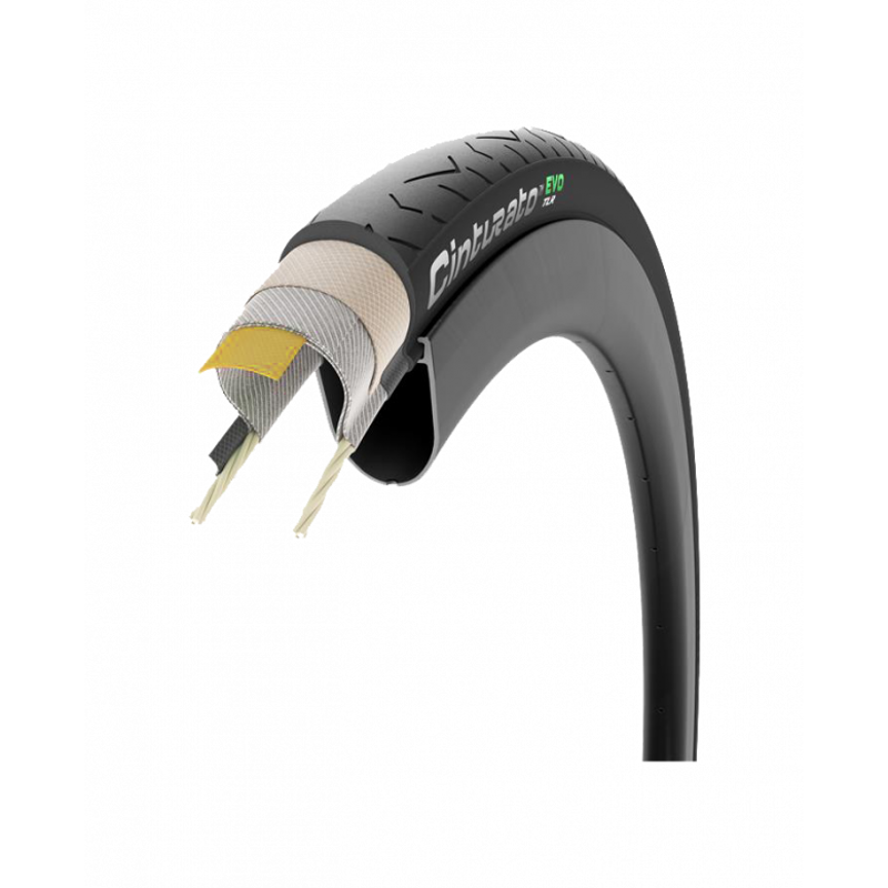 Pirelli Cinturato EVO TLR Tubeless Road Bike Tyre Black 700c-5