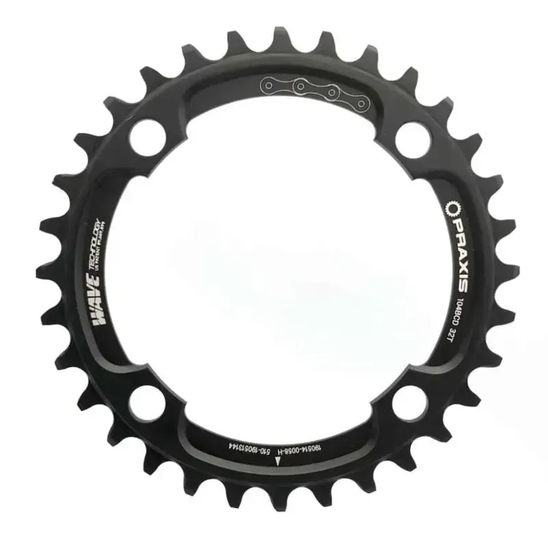 Praxis Wave 104-bcd 1x3 Chainring in Black