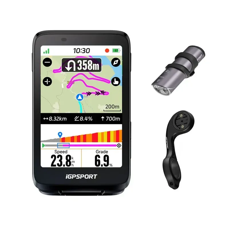iGPSport BiNavi 3.5inch Touch Screen GPS Cycling Computer in Black-3