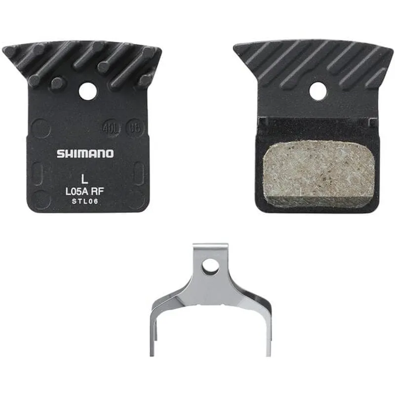 Shimano Road L05A Resin Disc Brake Pads Alloy Back W/ Fin Black 