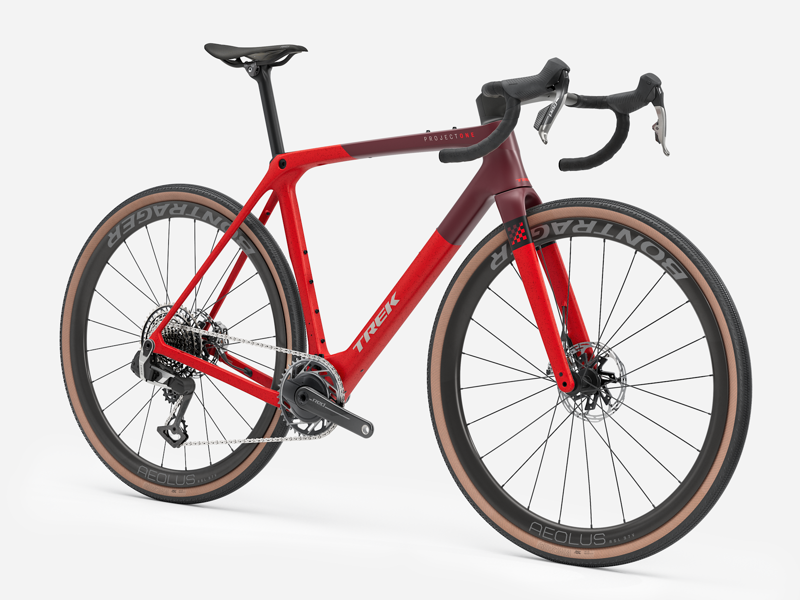 Trek Checkmate SLR 9 AXS Gravel Bike in Radioactive Red/Sedona Red-1