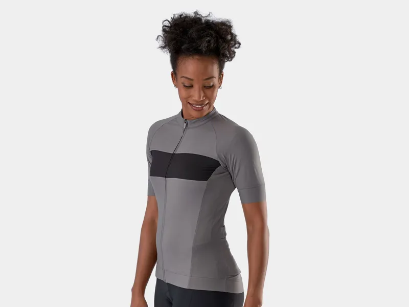 Trek Circuit Ltd Womens Road Cycling Jersey in Charcoal/ Black-1