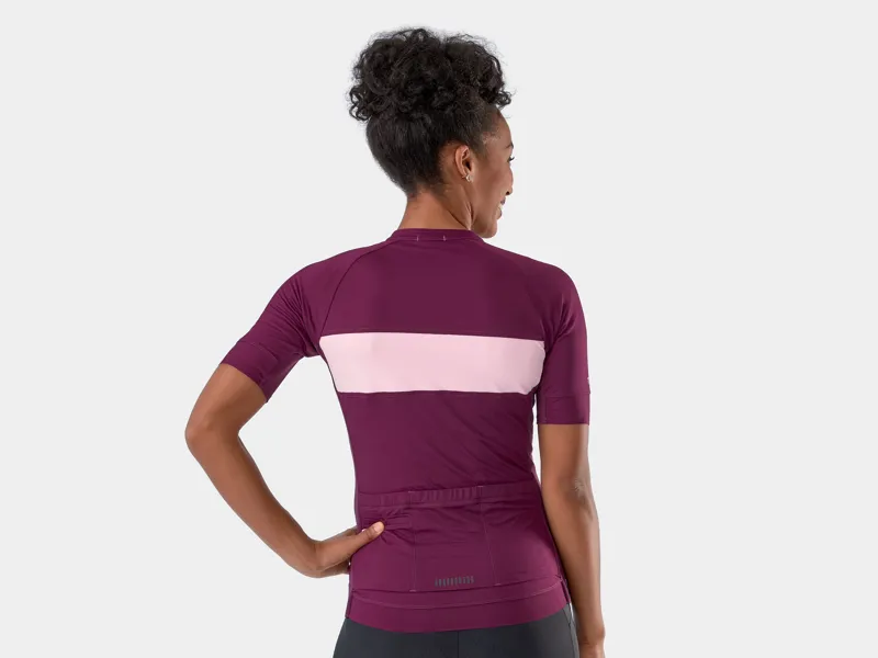 Trek Circuit Ltd Womens Road Cycling Jersey in Mulberry Purple Blush-1