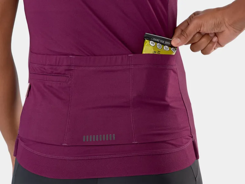 Trek Circuit Ltd Womens Road Cycling Jersey in Mulberry Purple Blush-5