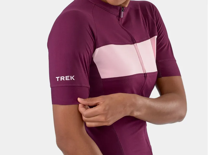 Trek Circuit Ltd Womens Road Cycling Jersey in Mulberry Purple Blush-3