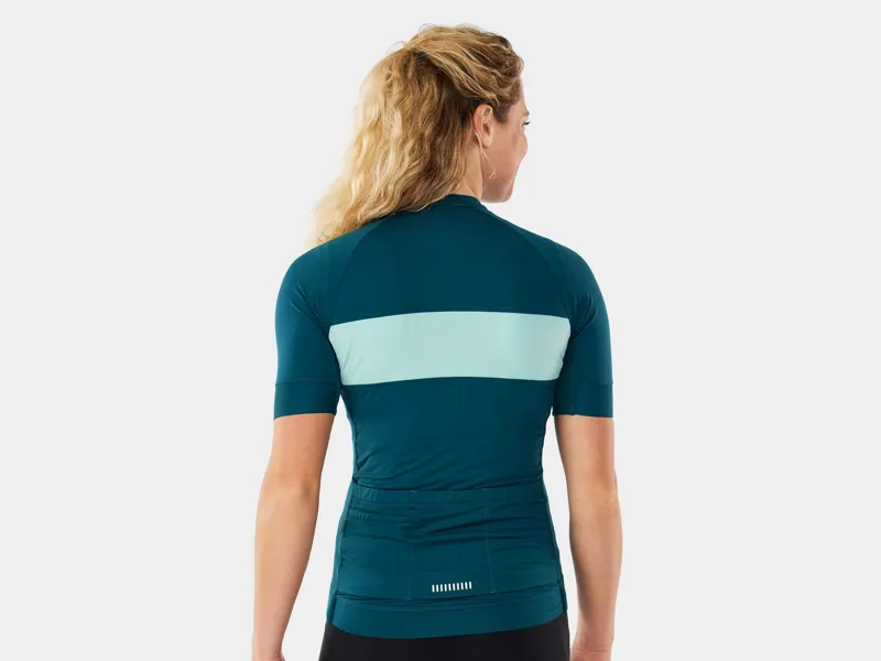 Trek Circuit LTD Womens Road Cycling Jersey in Juniper Green Blue-5