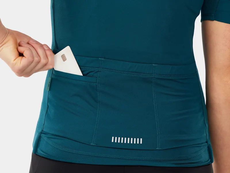 Trek Circuit LTD Womens Road Cycling Jersey in Juniper Green Blue-3