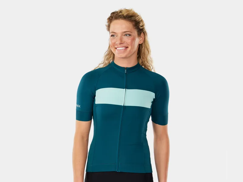 Trek Circuit LTD Womens Road Cycling Jersey in Juniper Green Blue-1