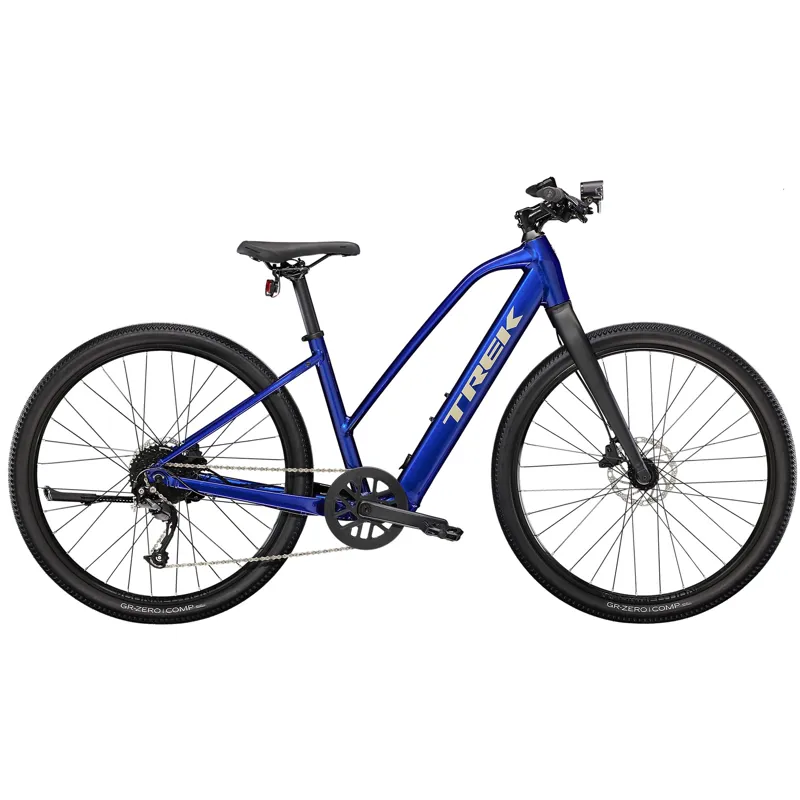 Trek Dual Sport+ 2 Stagger Hybrid eBike in Hex Blue Large