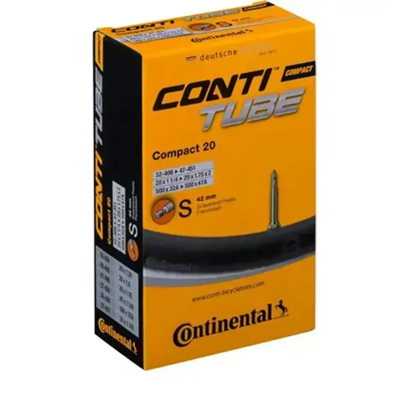 Continental Compact Presta Valve 42mm Inner Tube in Black
