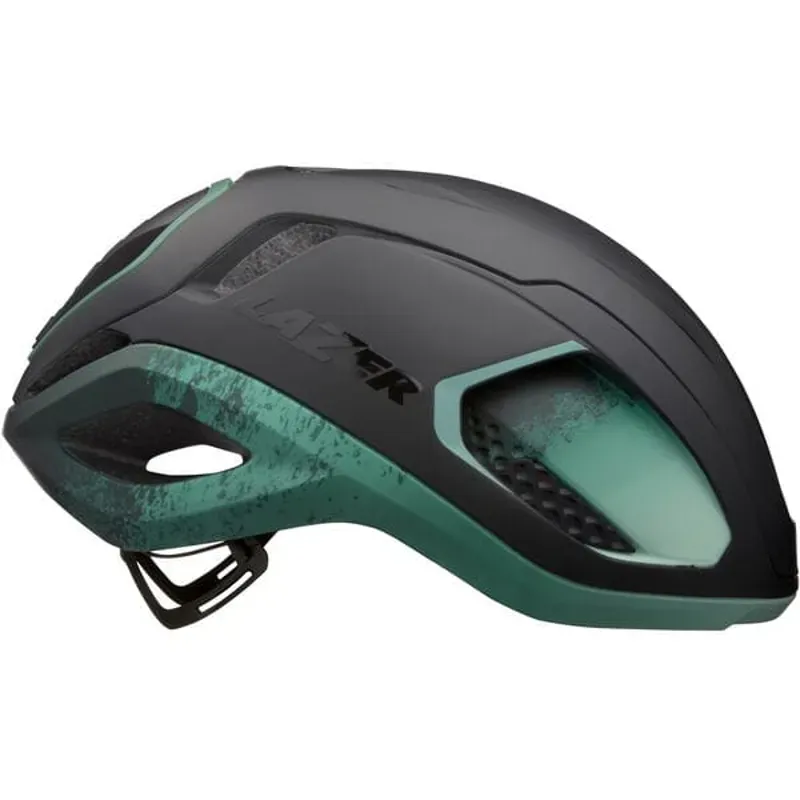 Lazer Vento Kineticore Aero Road Bike Helmet in Dark Green Black