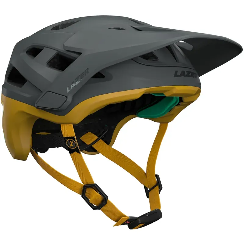 Jackal KinetiCore MTB Trail Helmet in Matt Grey Autumn Yellow