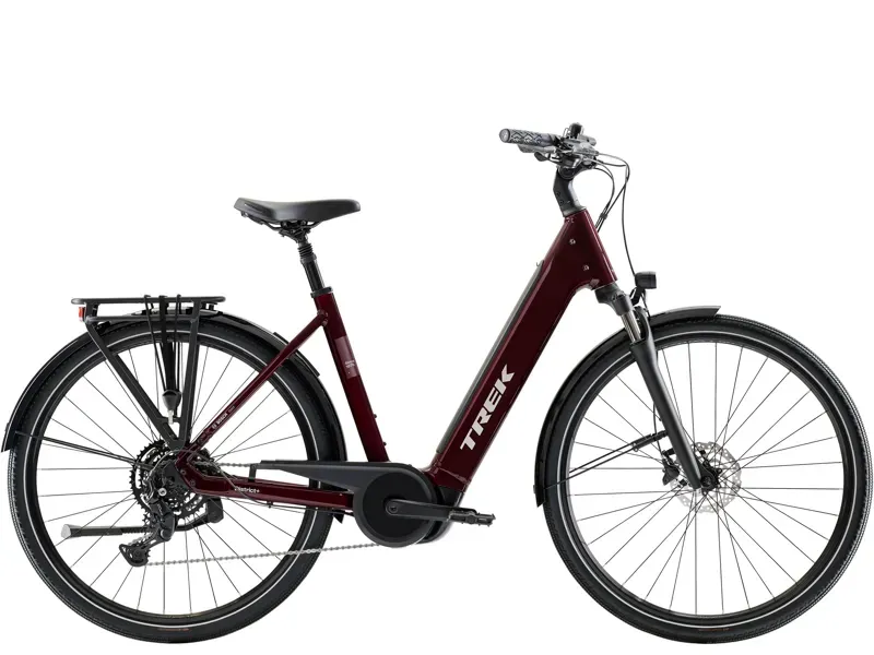 Trek District+ 3 R9 LS eHybrid Bike in Cobra Blood