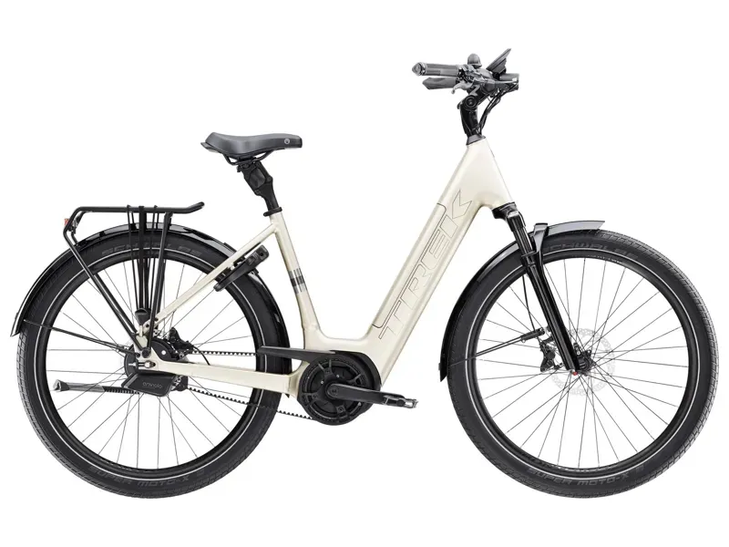 2026 Trek District+ 5 Lowstep 800w Electric City Bike in Supernova