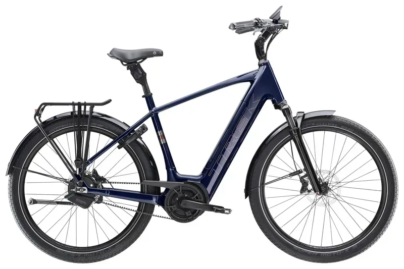 2026 Trek District+ 5 525w Electric City Bike in Deep Dark Blue
