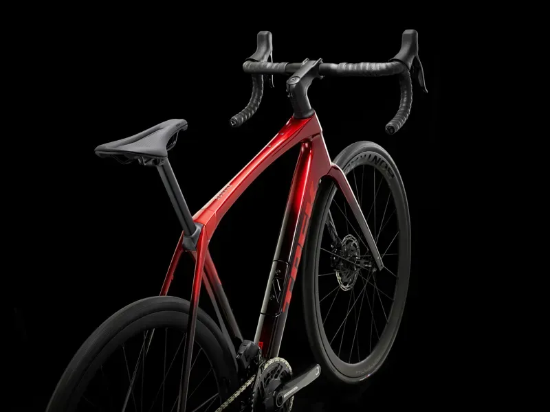 Trek Domane SLR 7 AXS Road Bike In Metallic Red Smoke to Red Carbon Smoke-1
