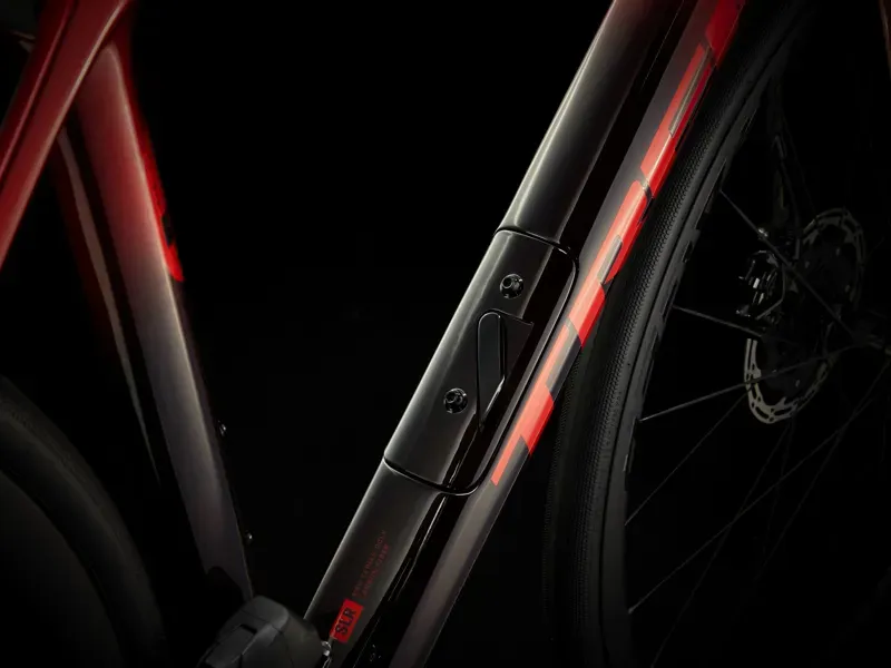 Trek Domane SLR 7 AXS Road Bike In Metallic Red Smoke to Red Carbon Smoke-2