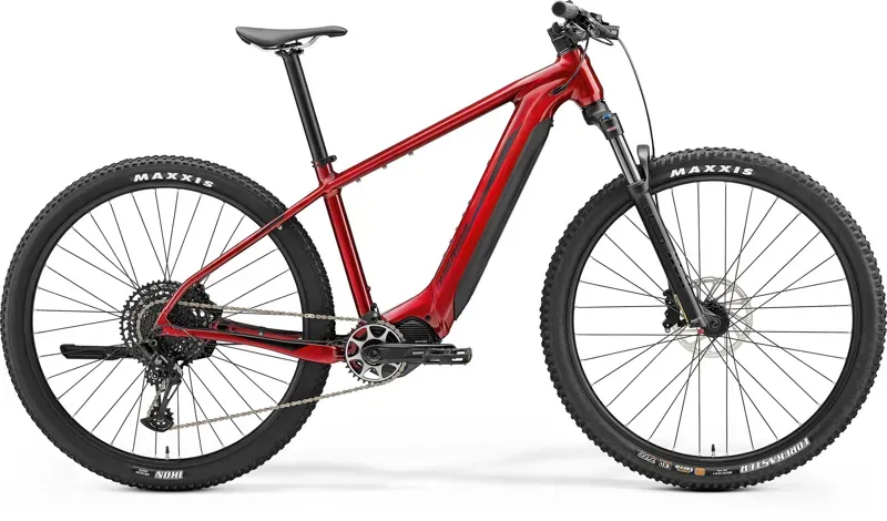 Merida eBig Nine 675 Electric Mountain Bike In Red/Black 