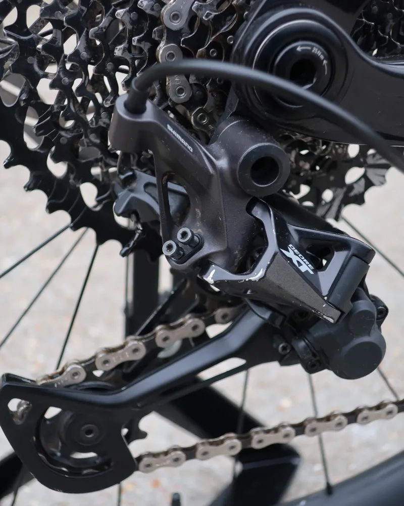 EX-DEMO Trek Fuel Exe 9.8 XT Electric Mountain Bike in Smoke Large-10