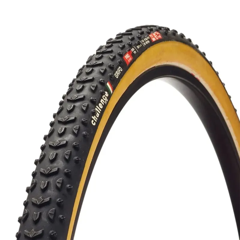 Challenge Grifo Pro Handmade Clincher Tanwall Cyclocross Tyre 33c