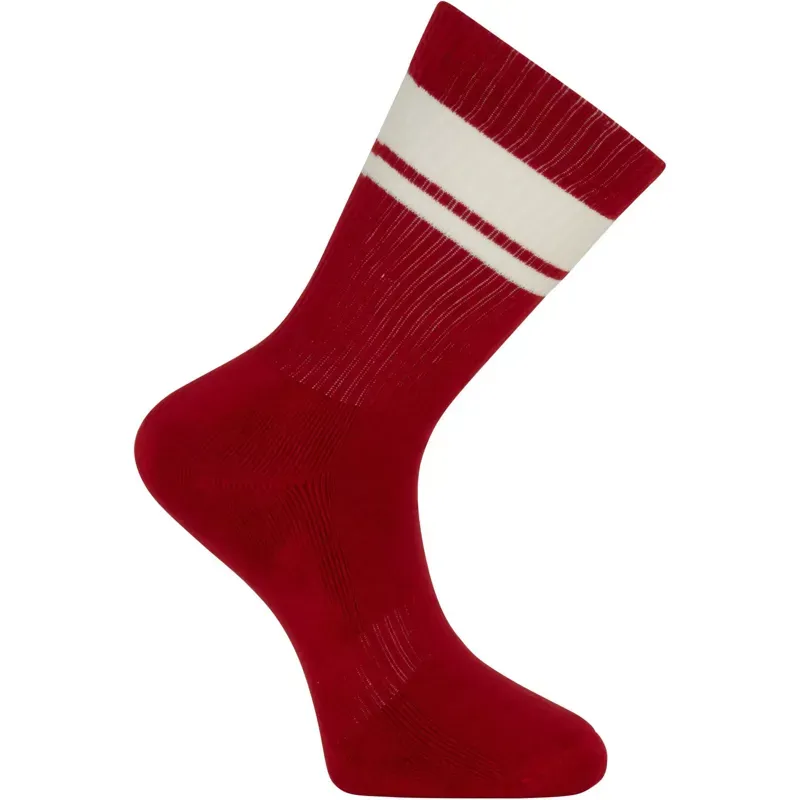 Madison Roam Crew Socks in Mineral Red
