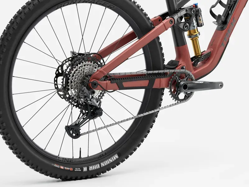 2026 Trek Fuel EX 9 XT Mountain Bike Sedona Red/Pennyflake Splatter-3