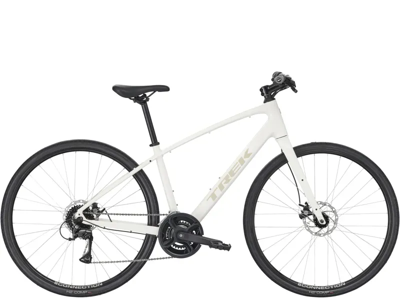 2026 Trek FX 1 Step Over Hybrid City Bike in Era White