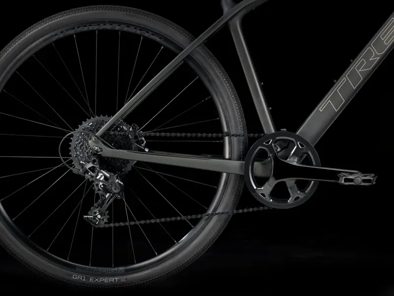 2026 Trek FX Sport 5 Carbon Hybrid Bike in Black Olive Smoke-4