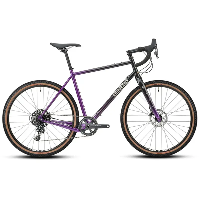 Genesis Fugio 20 Steel Gravel Bike in Black Purple