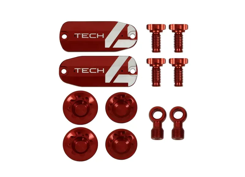 Hope Tech 4 v4 Custom Kit - Pair - Red