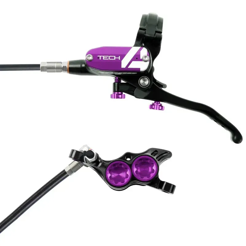 Hope Tech 4 E4 Hydraulic Disc Brake - No Rotor - Black/Purple