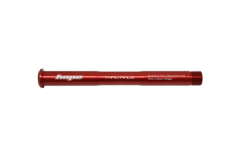 Hope Front 15mm Thru Axle for Rockshox Forks - Red