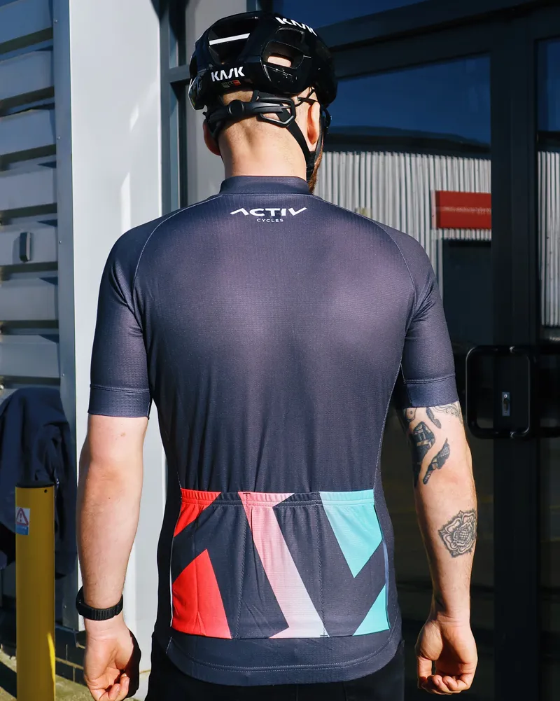 Activ Cycles Club Fit Jersey in Charcoal Mens/Womens -1