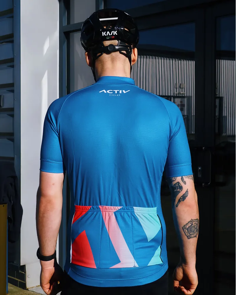 Activ Cycles Club Fit Jersey in Alpine Blue Mens/Womens-1