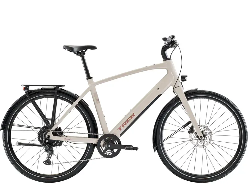 2027 Trek Inbound+ 2 8 Speed Electric Hybrid Bike in Buff Beige