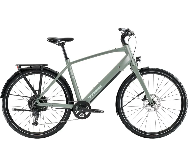 2027 Trek Inbound+ 2 8 Speed Electric Hybrid Bike in Green Sage