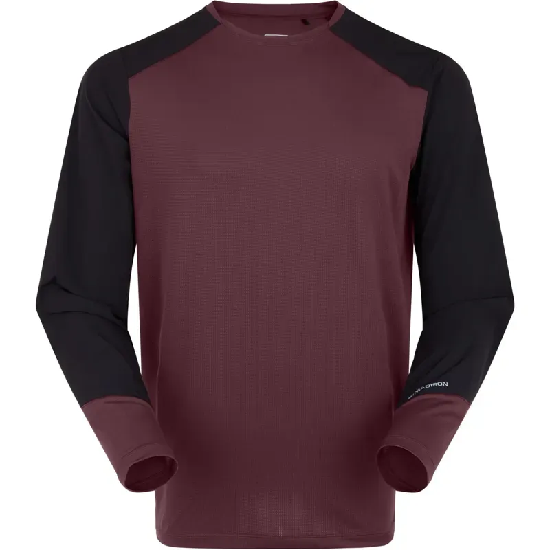 Madison Flux Long Sleeve Trail Jersey in Red/Black