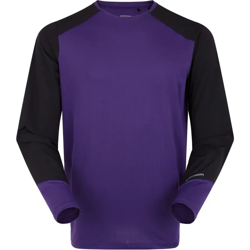 Madison Flux Long Sleeve Trail Jersey in Purple/Black