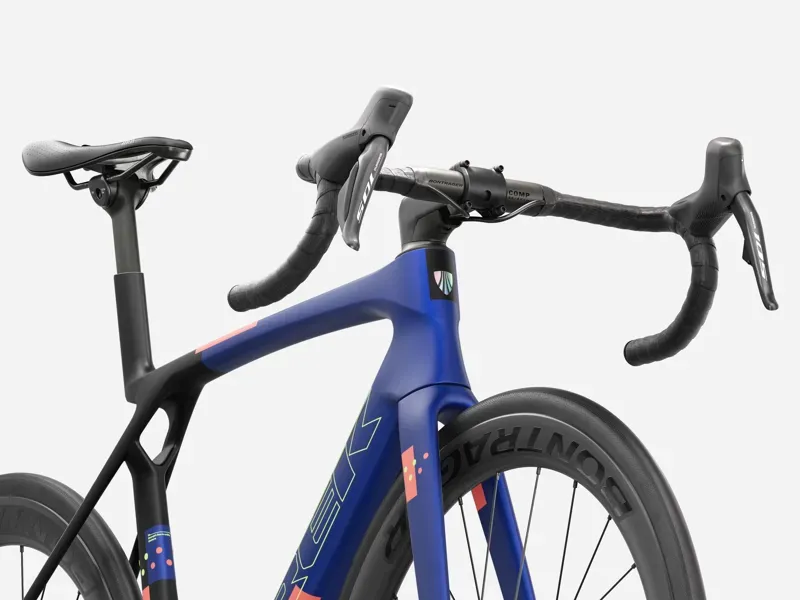 Trek Madone SL 6 Gen 8 Road Bike in Matte Cobalt Blue/Trek Black/Living Coral-4