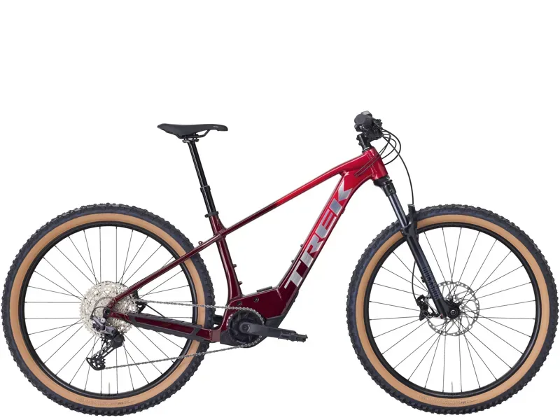 Ex-Display Trek Marlin+ 8 E-Mountain Bike in Fury Red/Lithium Fade