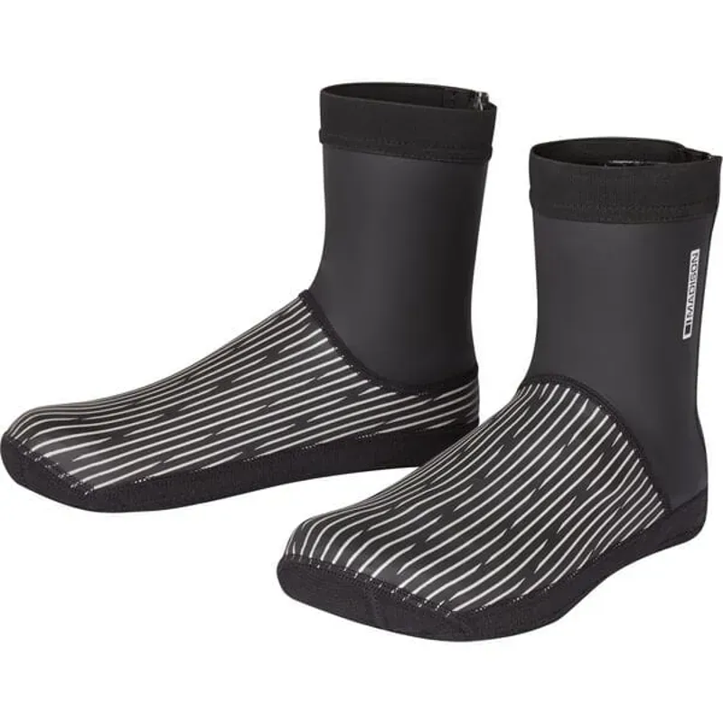 Madison Stellar Reflective Open Sole Cycling Overshoes in Black