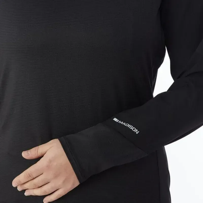 Madison Flux Women's Long Sleeve Trail Jersey In Black-3