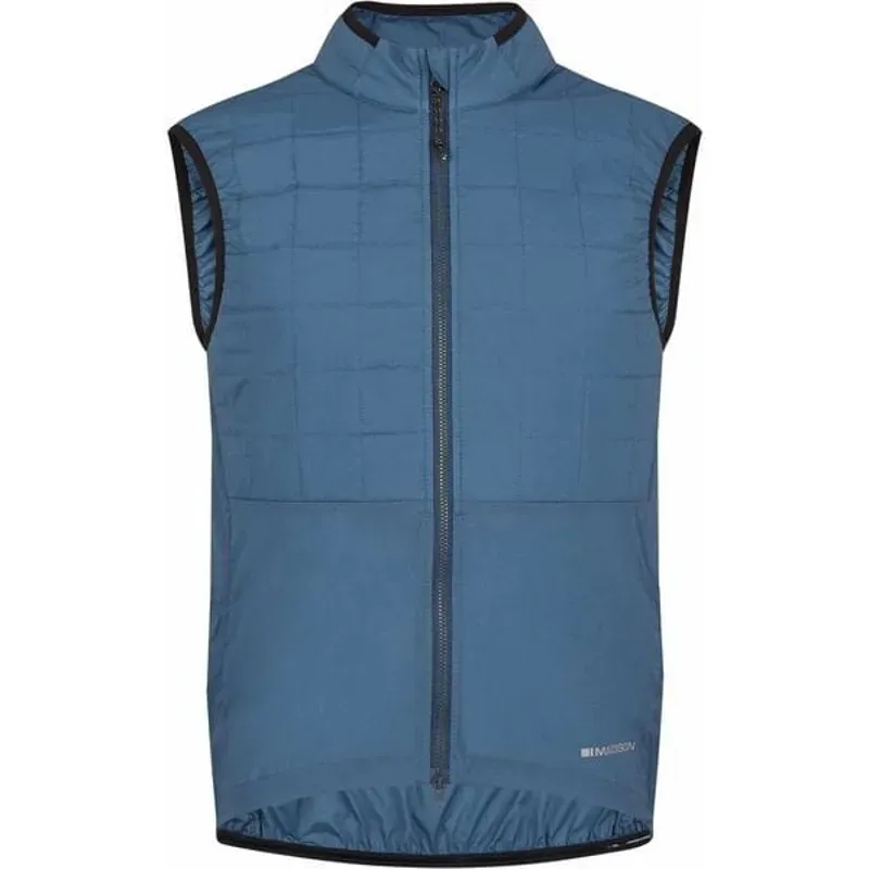 Madison Men's Roam Windproof Packable Primaloft Cycling Gilet In Blue