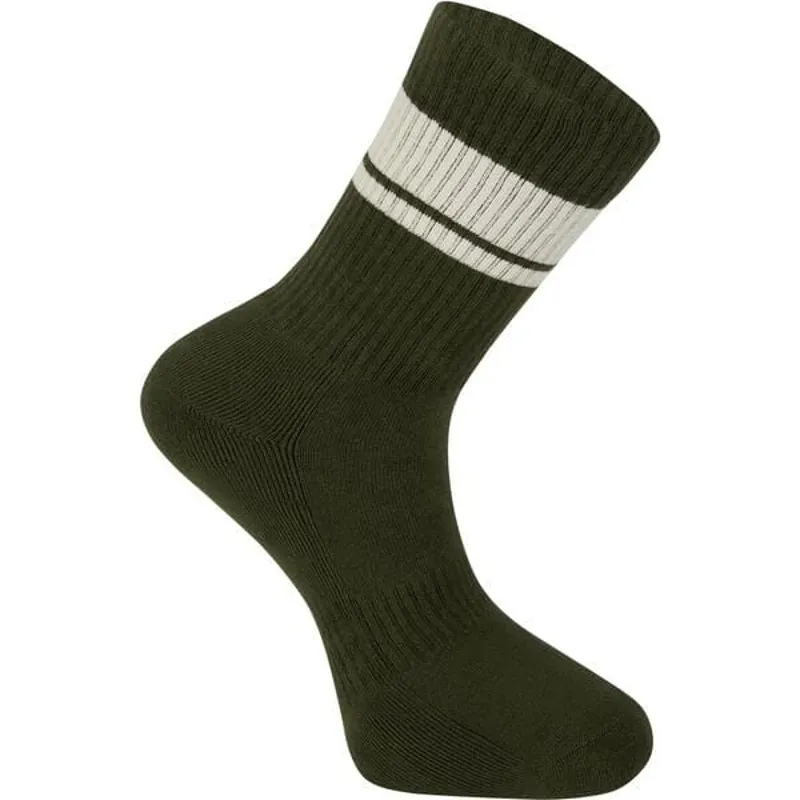 Madison Roam Isoler Cycling Crew Sock In Midnight Green