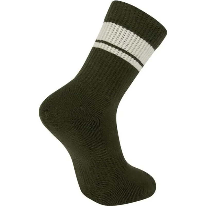Madison Roam Isoler Cycling Crew Sock In Midnight Green-1